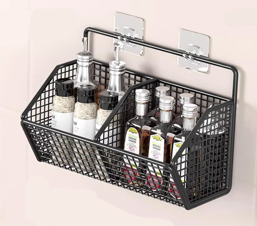 2 in 1 Wall Mounted Hanging Storage Rack