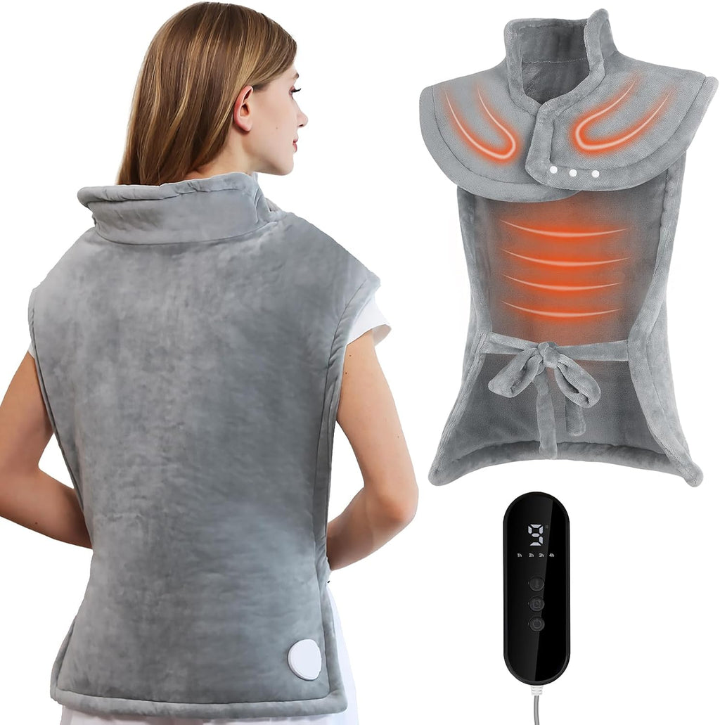 Electric Heating Pad for Neck, Shoulder & Back Pain Relief