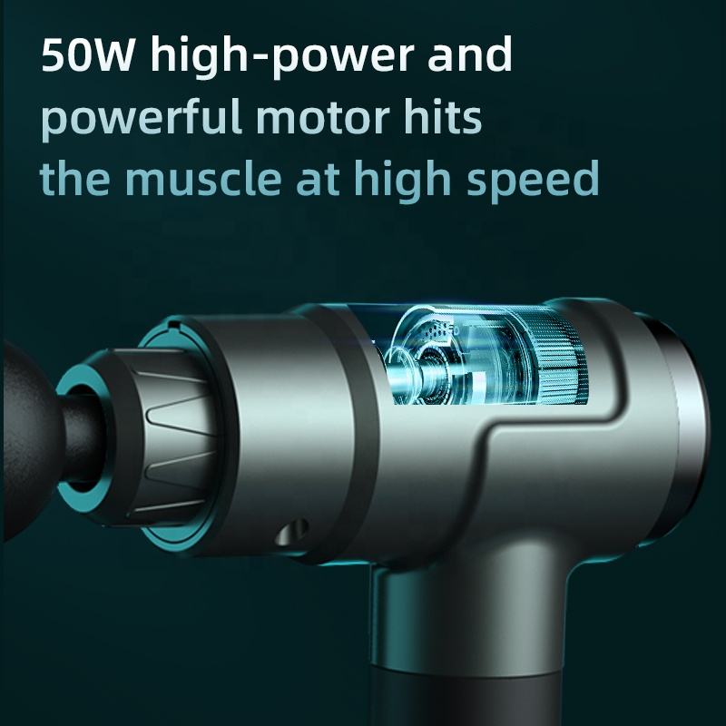 Double Head Deep Tissue Massager Gun With Touch Control
