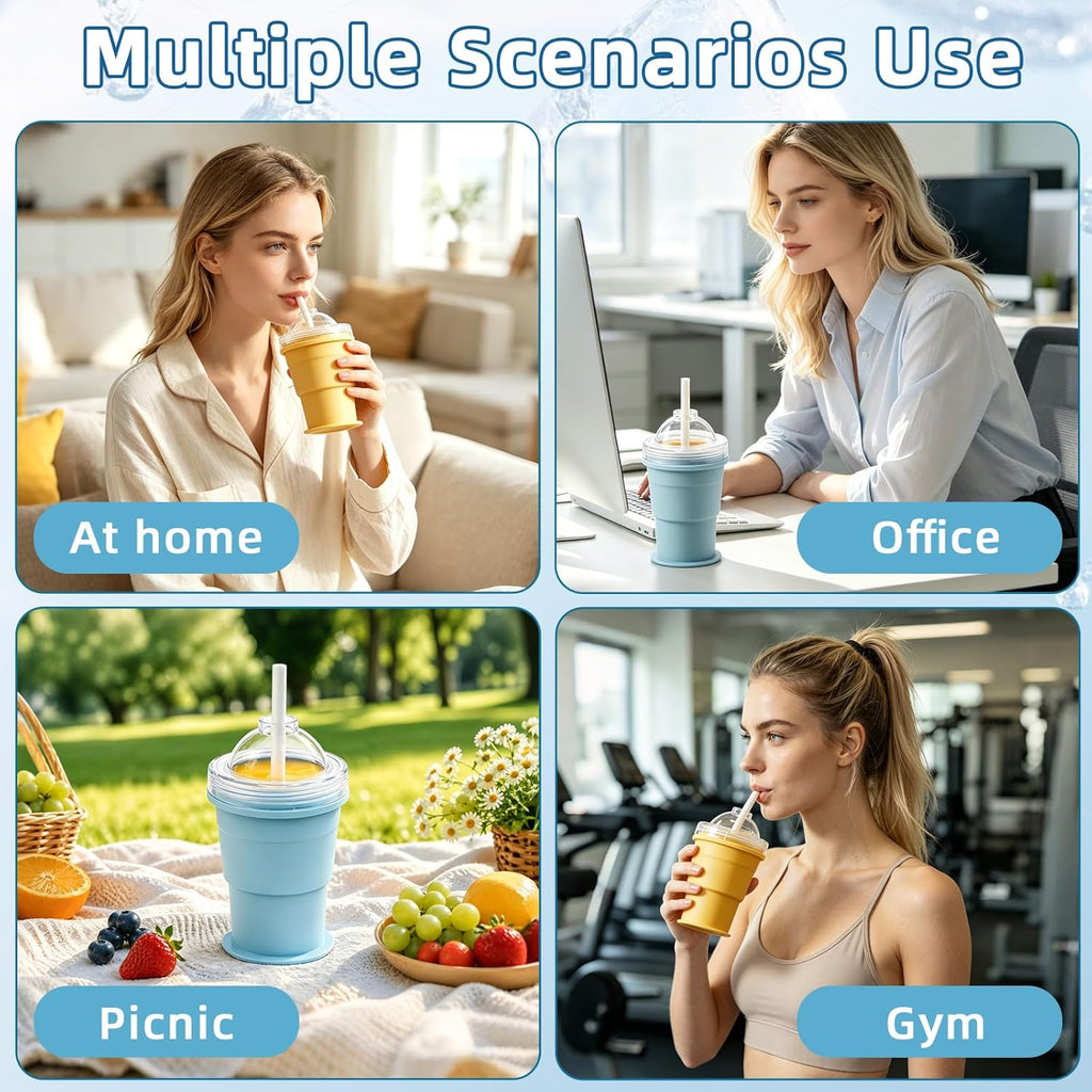 Collapsible Silicone Ice Ball Maker Cup