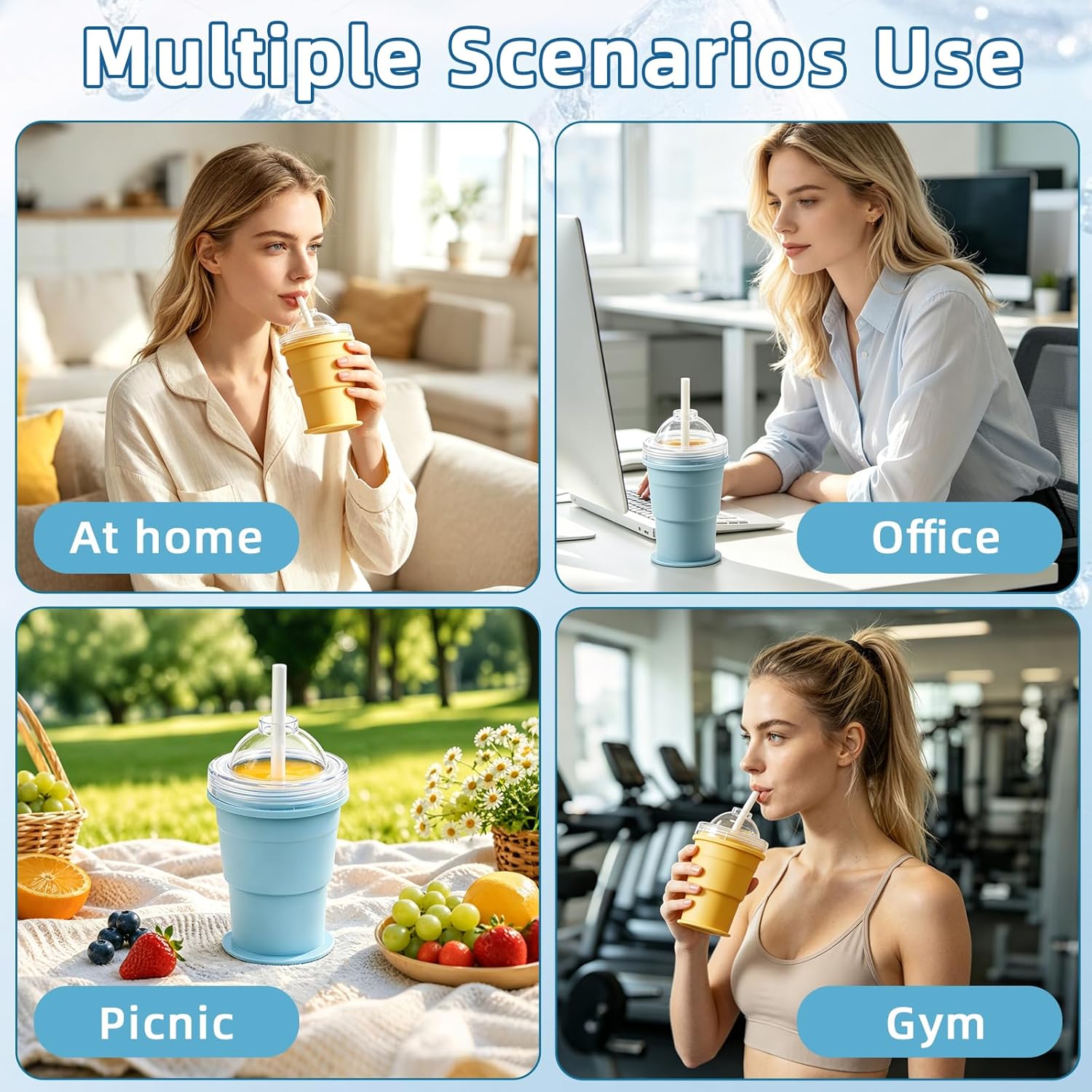 Collapsible Silicone Ice Ball Maker Cup