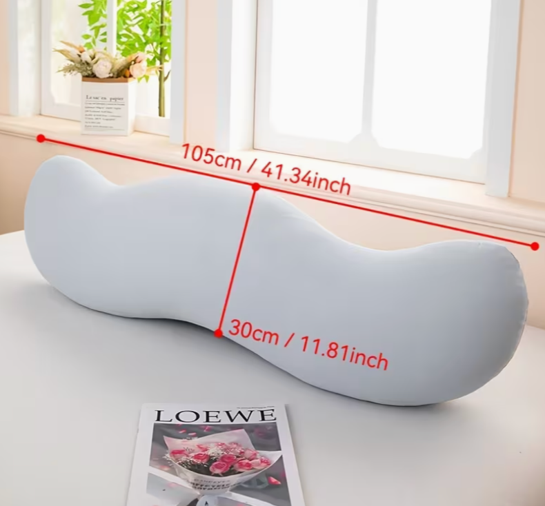 Ergonomic Double Wave Curve Side Sleeper Pillow