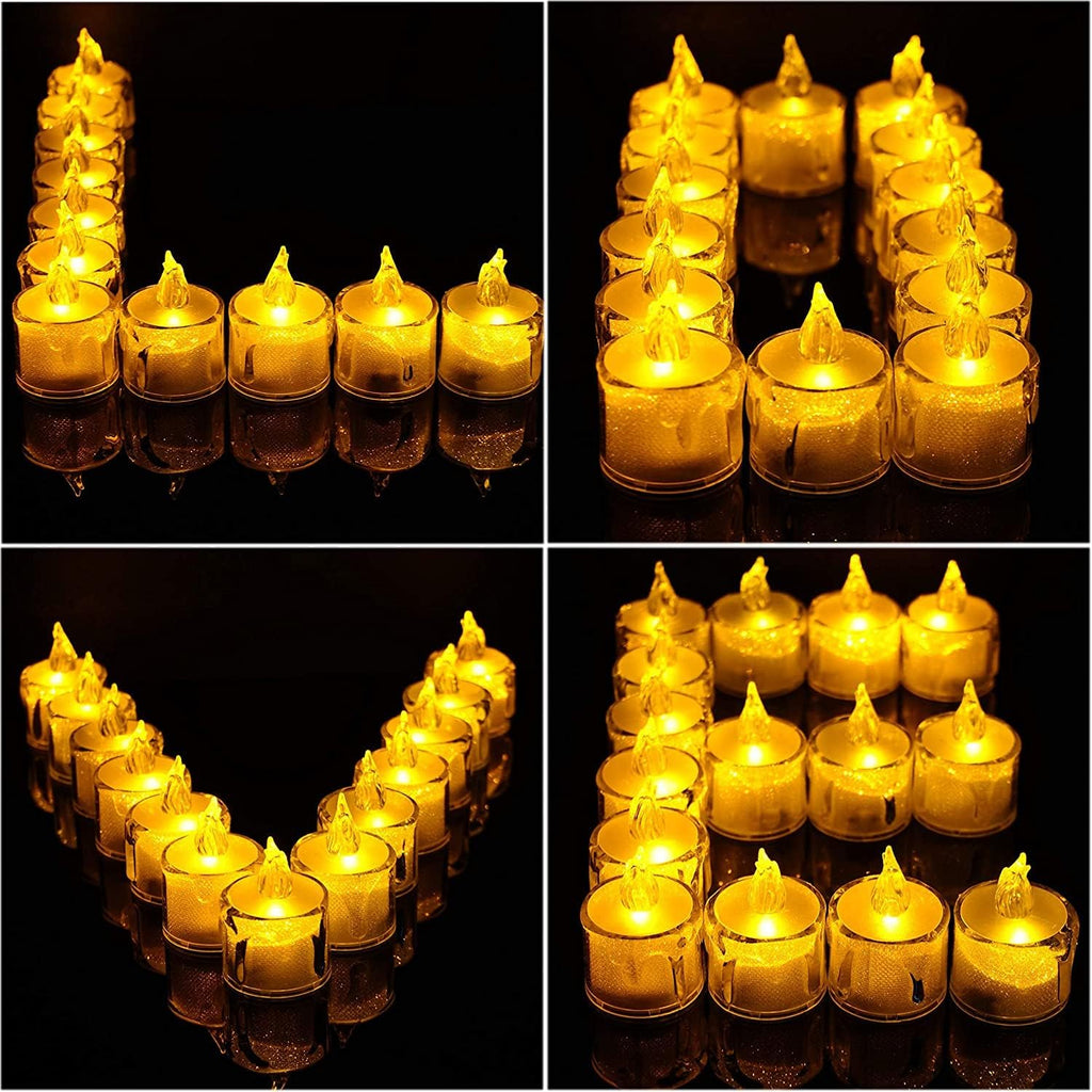 Transparent LED Flameless Candle (Pack of 6)