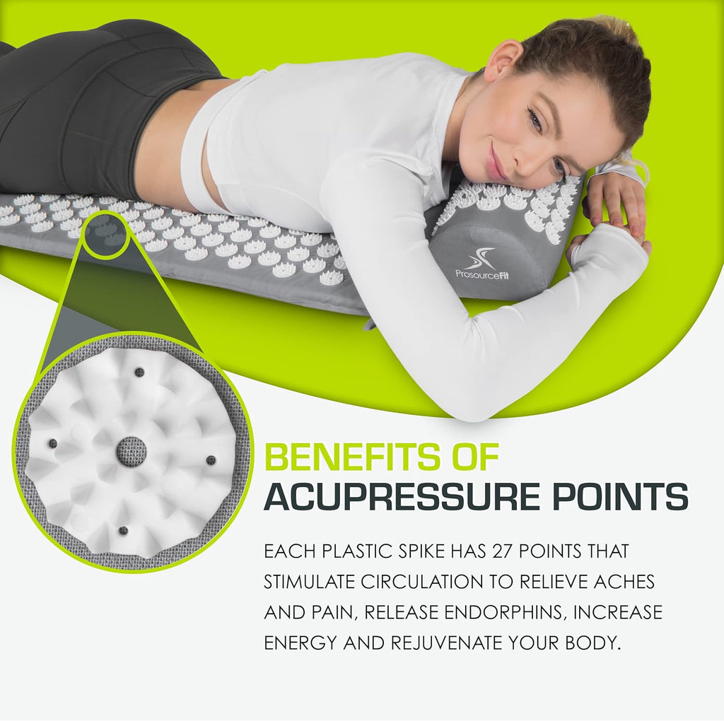 Body Acupuncture Style Massage Mat With Neck Pillow