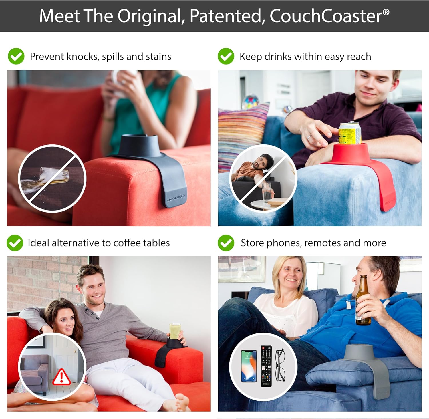 Silicone Couch Armrest Cup Holder