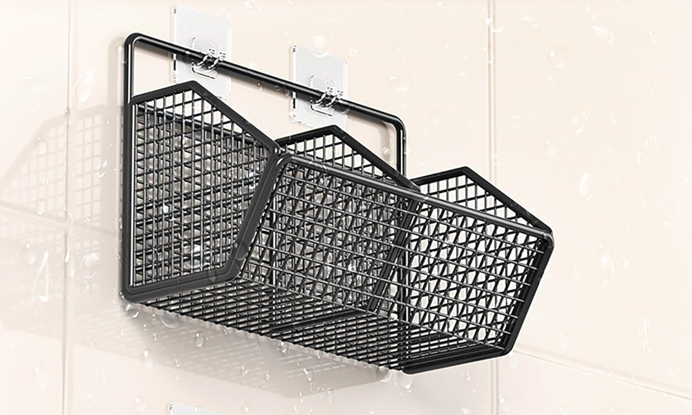 2 in 1 Wall Mounted Hanging Storage Rack