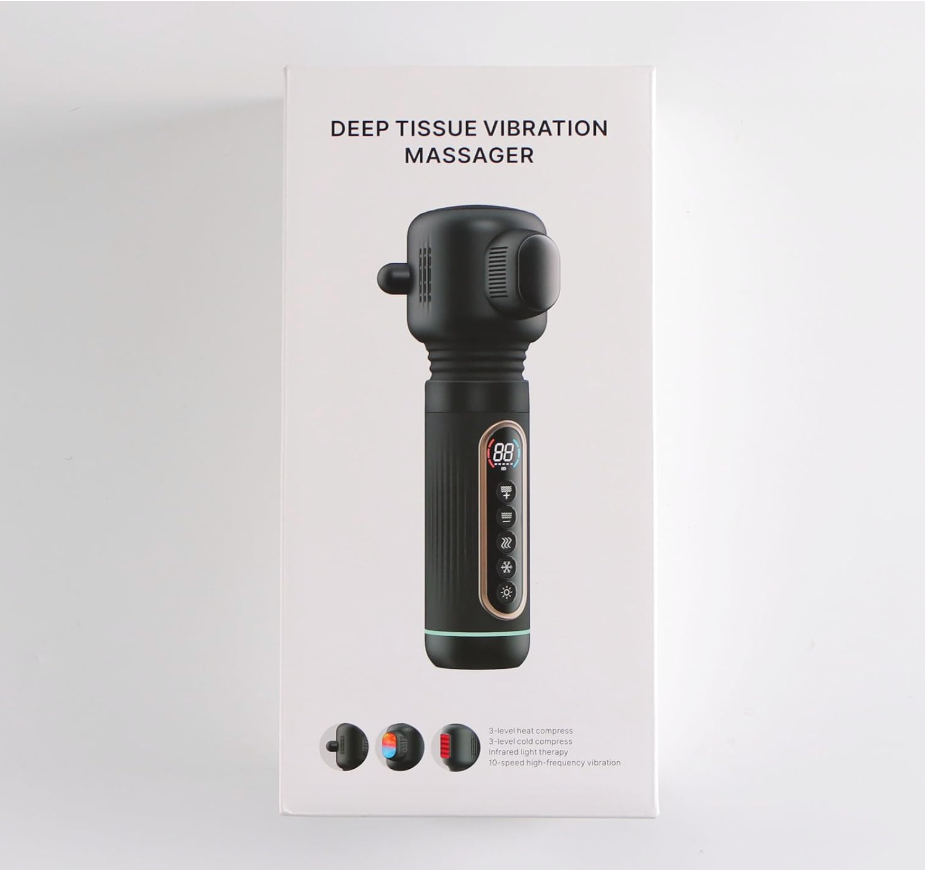 Hand-Held Deep‑Tissue Muscle Therapy Massager
