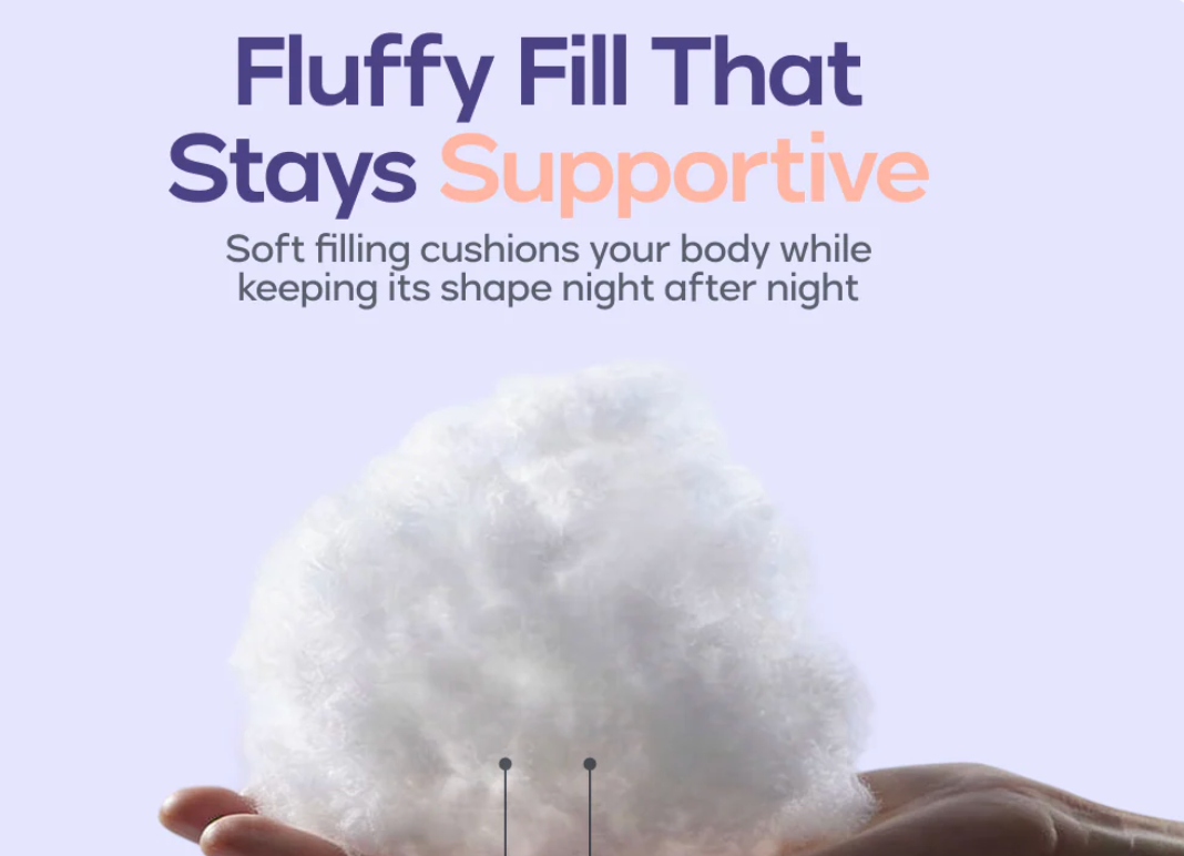 Ergonomic Double Wave Curve Side Sleeper Pillow