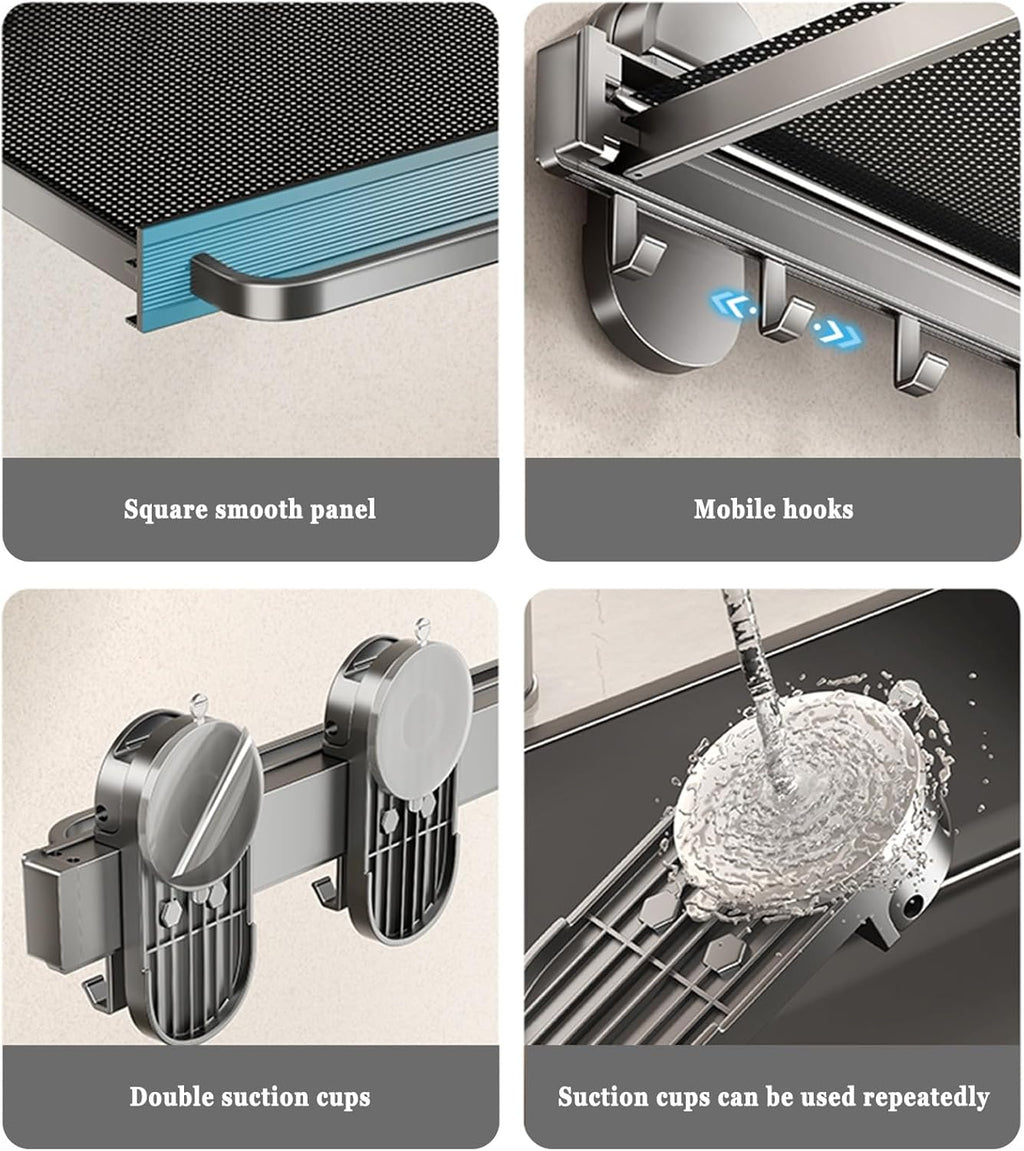 Wall Mounted Collapsible Organiser with Suction Cup