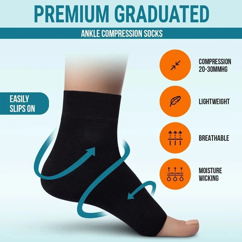 Copper Anti-Fatigue Foot Sleeves ( Pack of 2 )