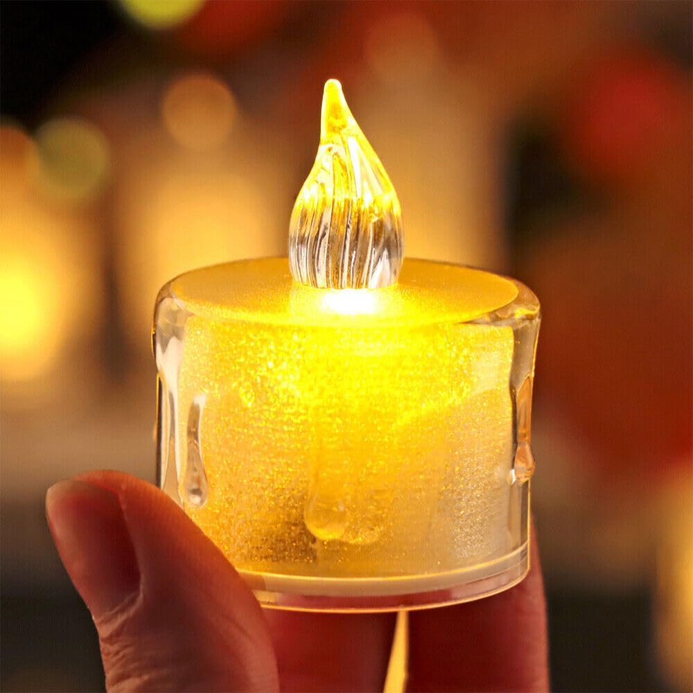 Transparent LED Flameless Candle (Pack of 6)