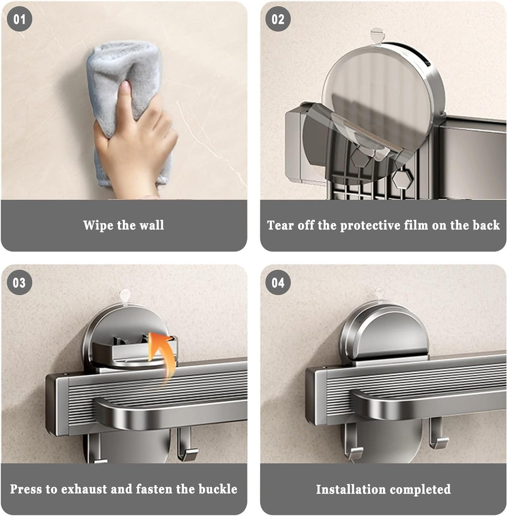 Wall Mounted Collapsible Organiser with Suction Cup