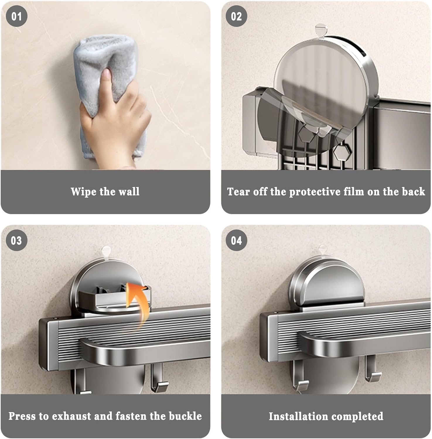 Wall Mounted Collapsible Organiser with Suction Cup