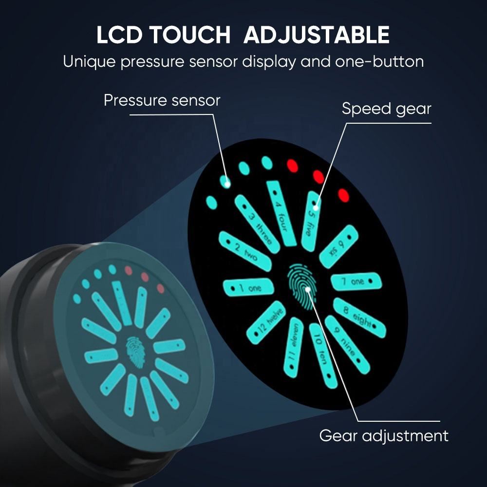 Double Head Deep Tissue Massager Gun With Touch Control
