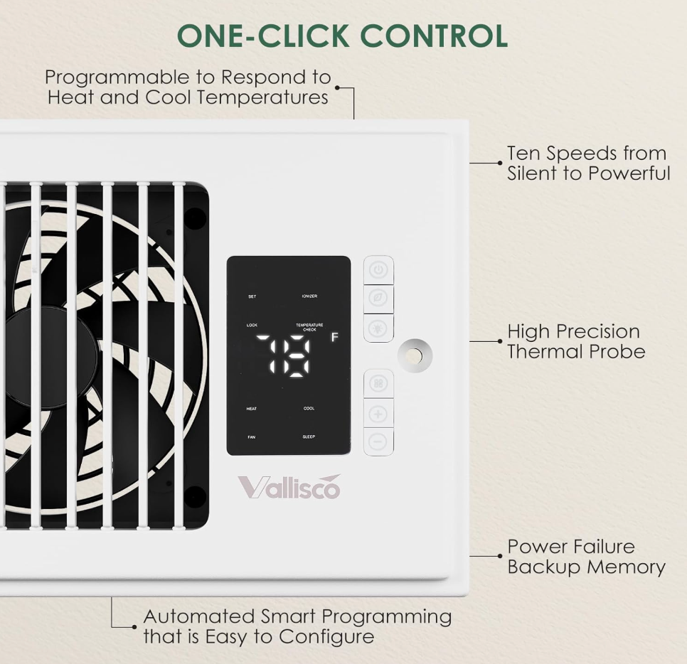 Smart Register Booster Vent Fan