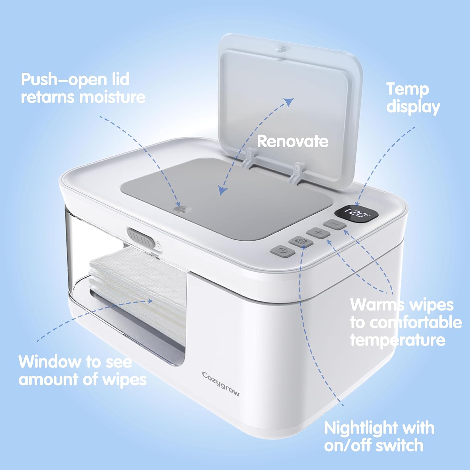 Digital Baby Wipe Warmer Device