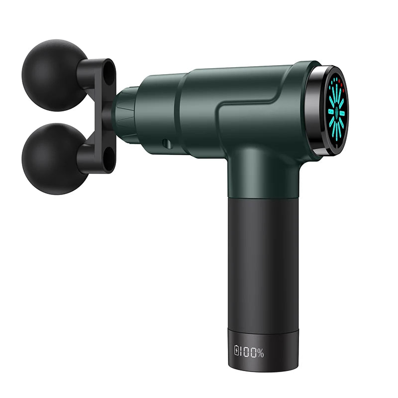 Double Head Deep Tissue Massager Gun With Touch Control