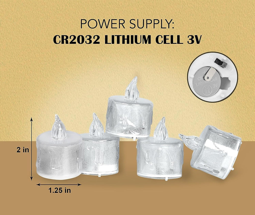 Transparent LED Flameless Candle (Pack of 6)
