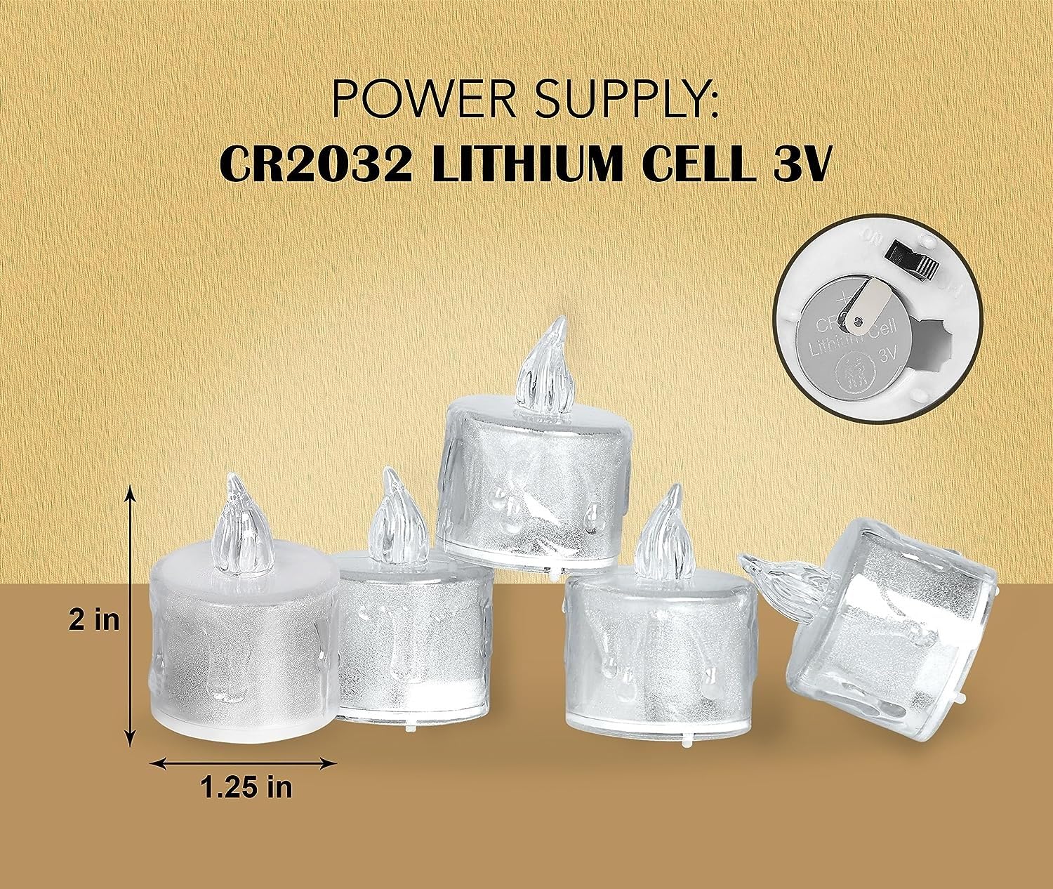 Transparent LED Flameless Candle (Pack of 6)