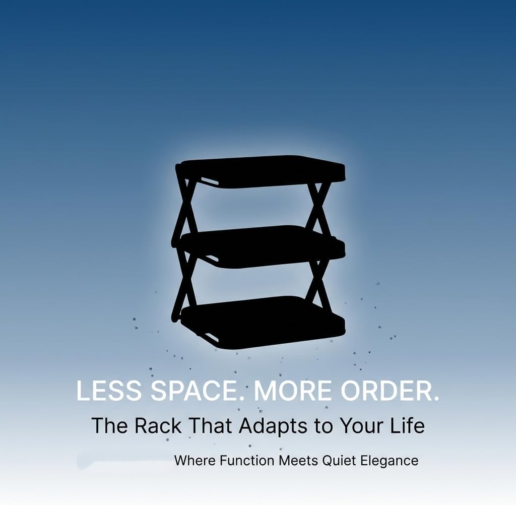 Foldable 3-Layer Rack Organizer
