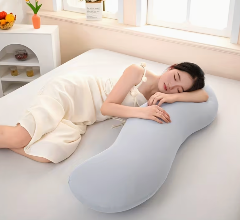 Ergonomic Double Wave Curve Side Sleeper Pillow