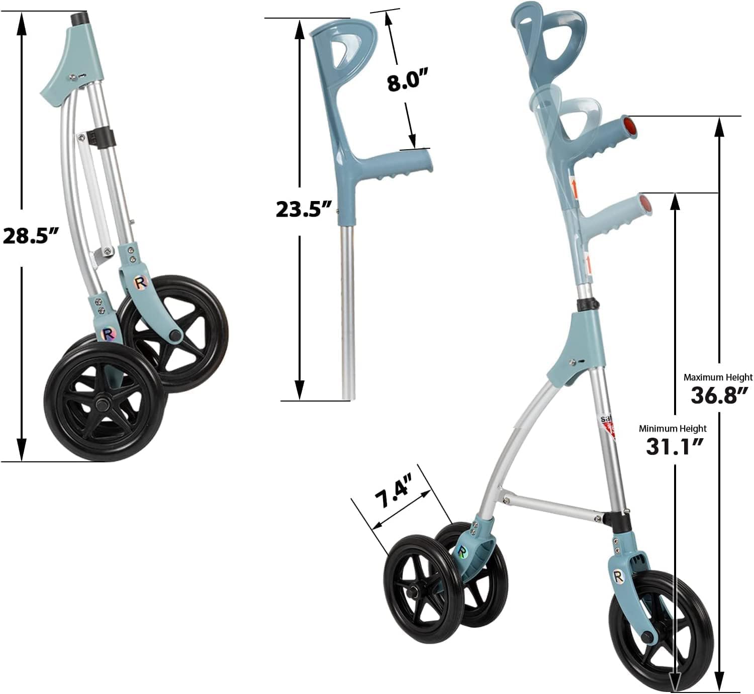 3-Wheel Rollator Walker