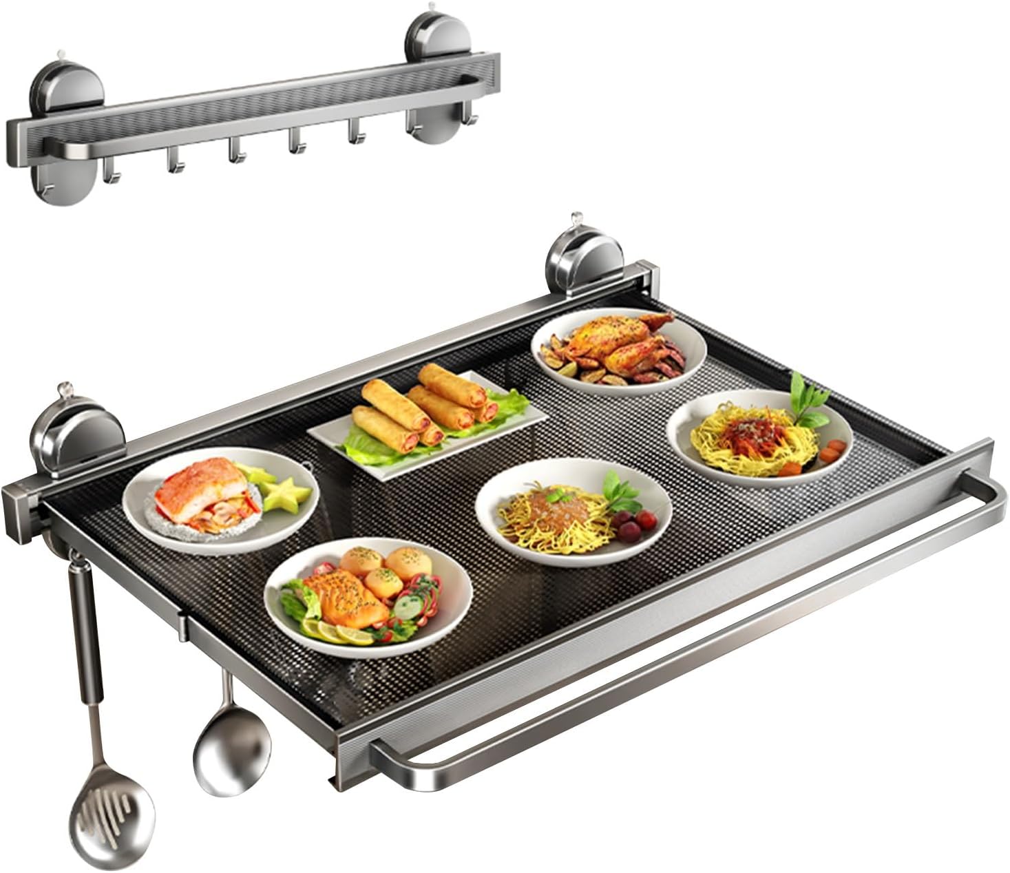 Wall Mounted Collapsible Organiser with Suction Cup