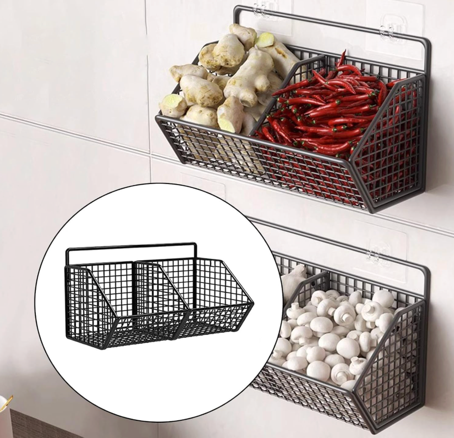 2 in 1 Wall Mounted Hanging Storage Rack