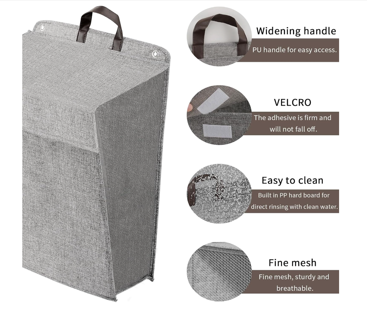Wall Mounted Folding Laundry Basket