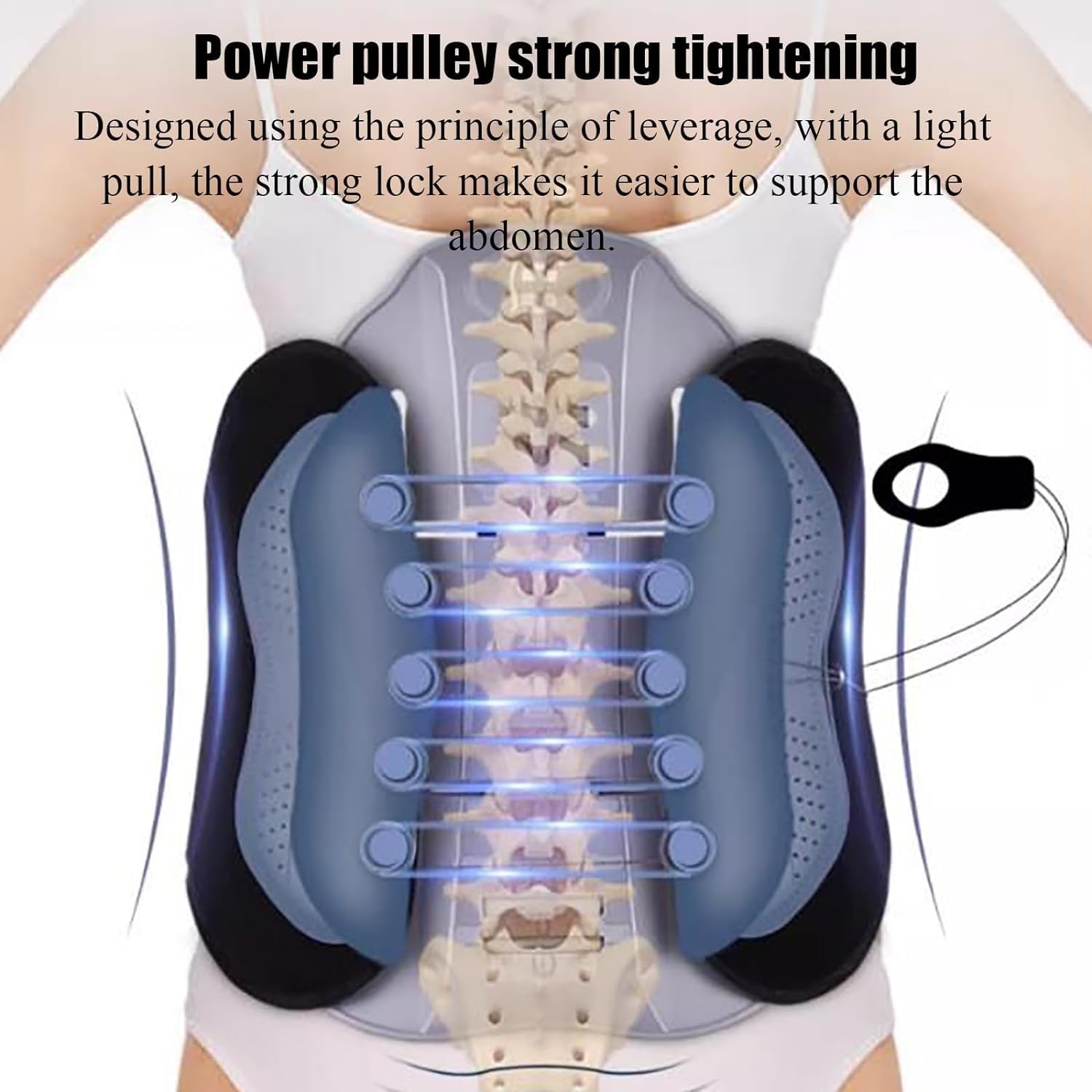 Adjustable Lumbar Belt with Breathable Pad