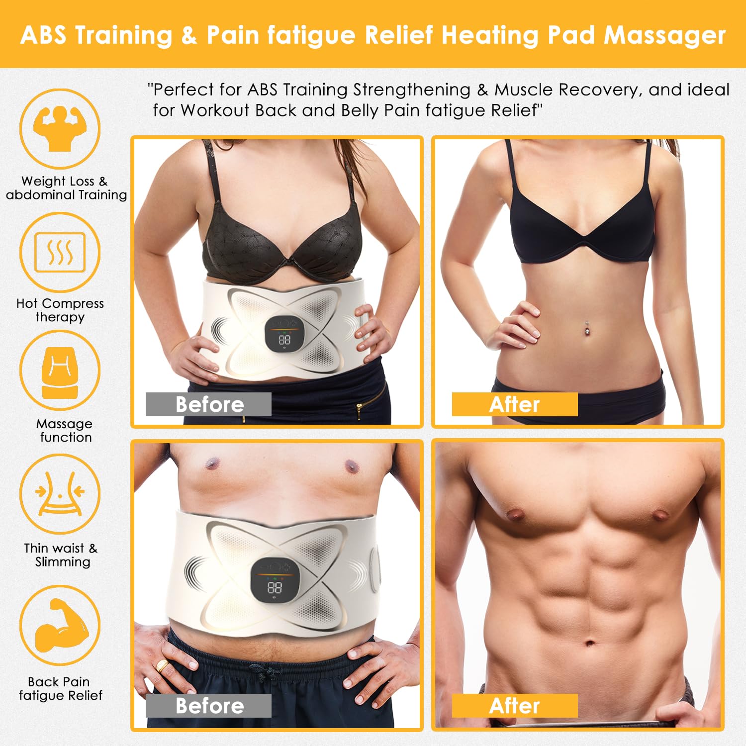 Electric Abdominal Muscle Stimulator for Fat Loss