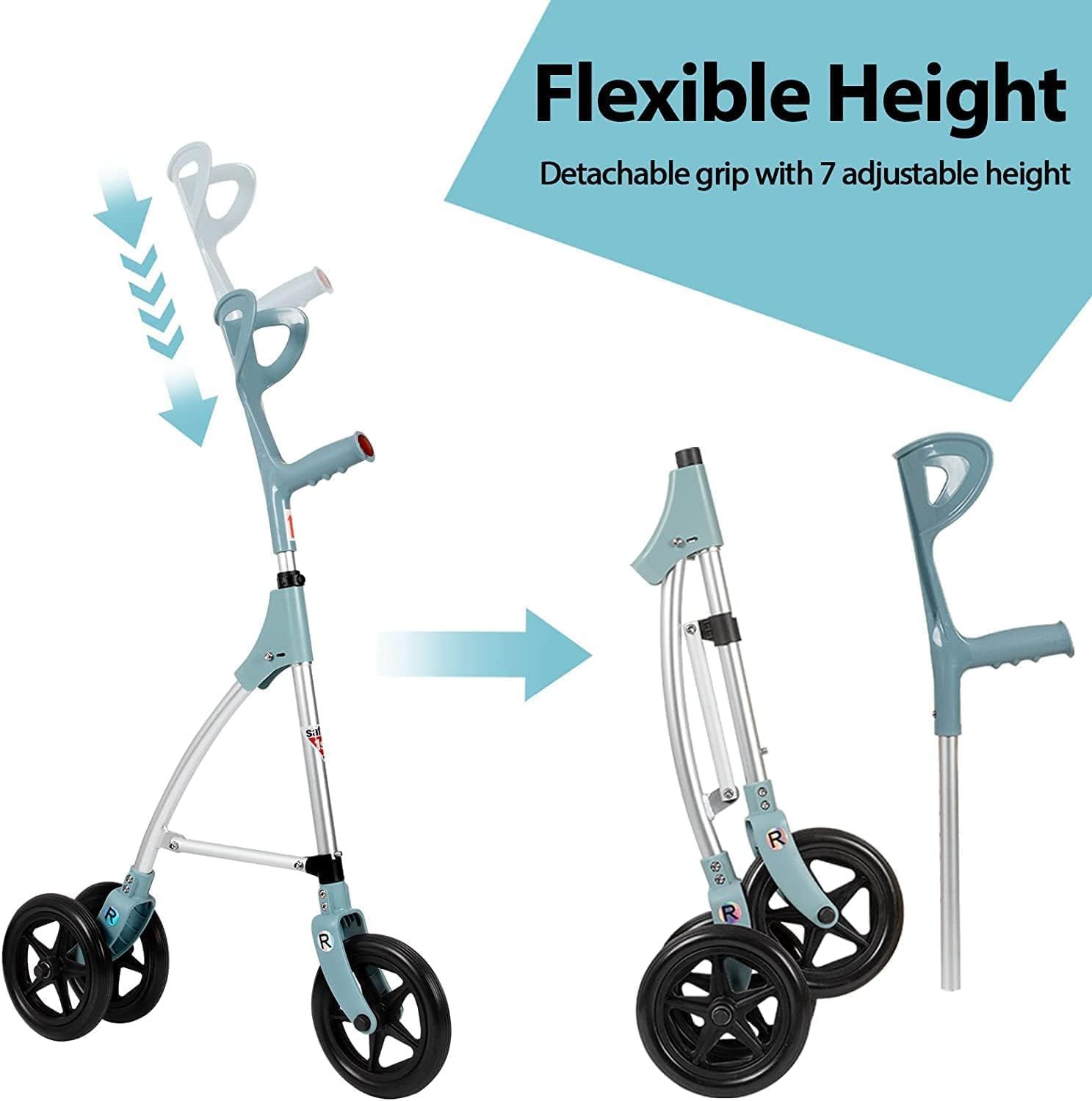 3-Wheel Rollator Walker