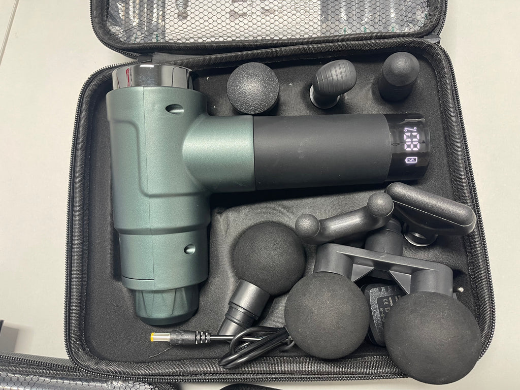 Double Head Deep Tissue Massager Gun With Touch Control