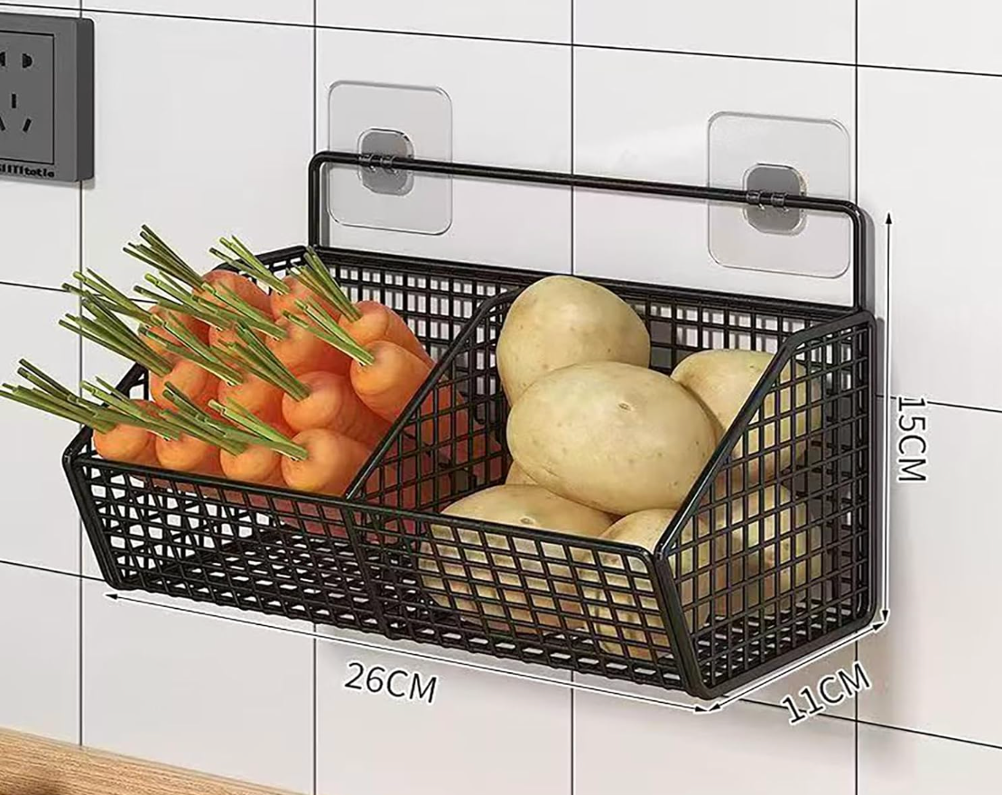 2 in 1 Wall Mounted Hanging Storage Rack